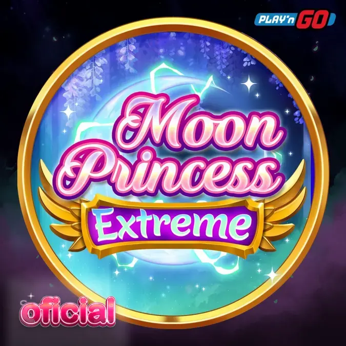 Interface do slot Moon Princess Extreme com tema de anime e grade de jogo 5x5
